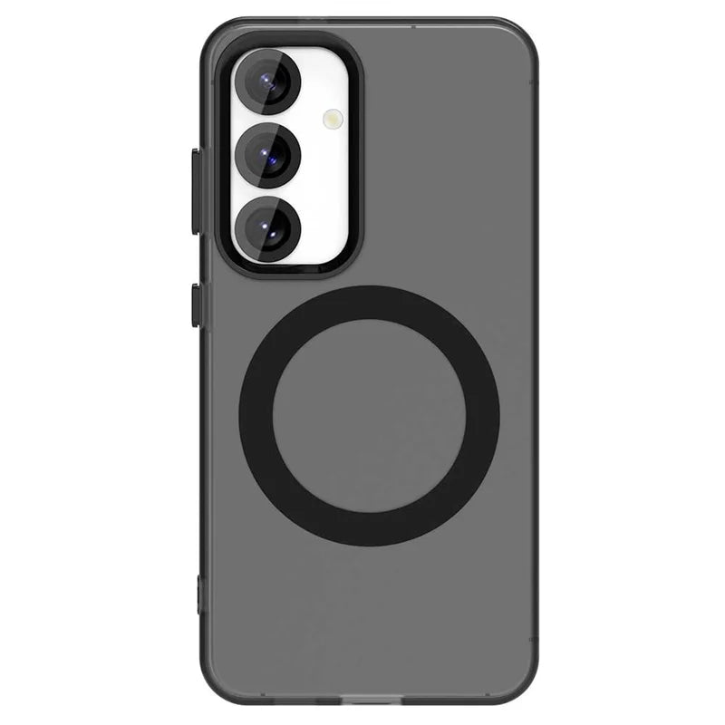 For Samsung A55 Case Cover Samsung Galaxy A55 Capa Transparent Annular Magnetic Matte Clear Wireless Charging Fundas Samsung A55
