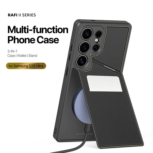 DUX DUCIS Magnetic Case For Samsung Galaxy S25 Ultra, Samsung S25 Plus, Samsung S25, Case Phone Stand Wallet 3in1