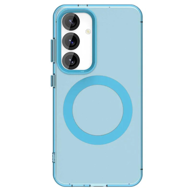 For Samsung A55 Case Cover Samsung Galaxy A55 Capa Transparent Annular Magnetic Matte Clear Wireless Charging Fundas Samsung A55