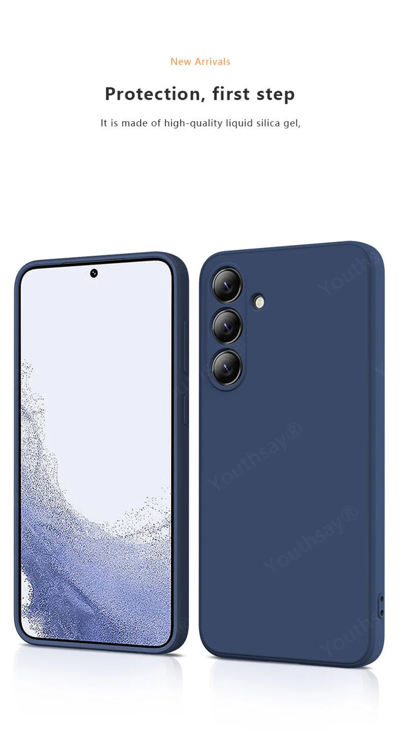 For Samsung Galaxy A16 Case Cover Samsung Galaxy A16 A15 A55 A35 A25 Funda Coque Soft Original Liquid Silicone Case Samsung A16