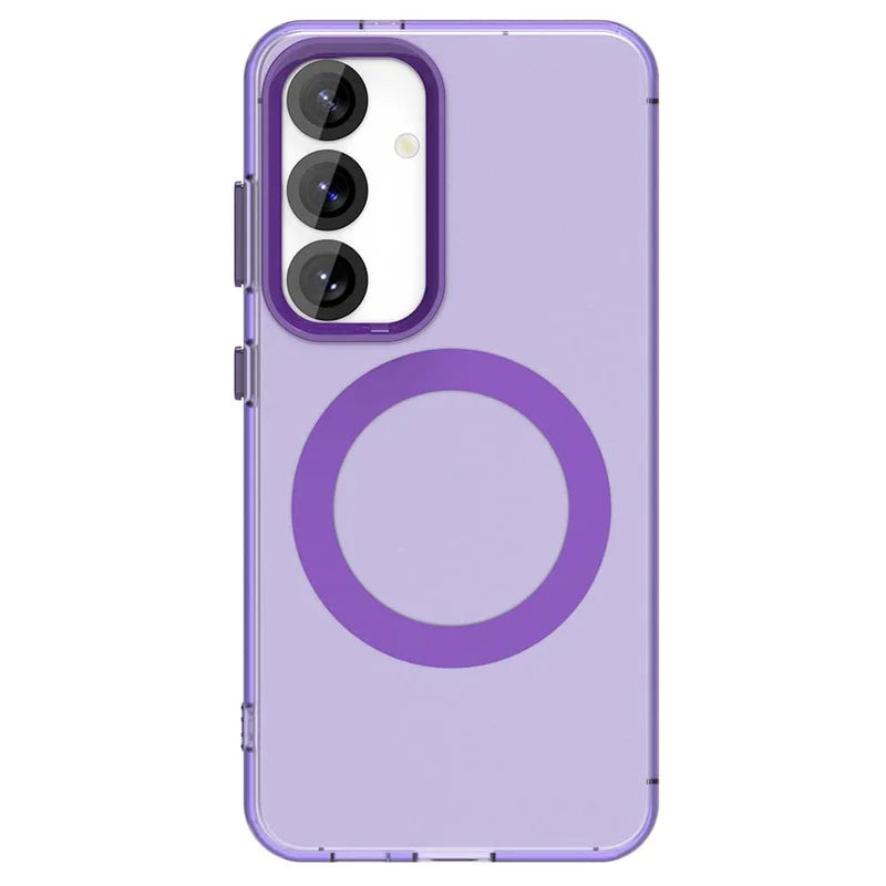 For Samsung A55 Case Cover Samsung Galaxy A55 Capa Transparent Annular Magnetic Matte Clear Wireless Charging Fundas Samsung A55