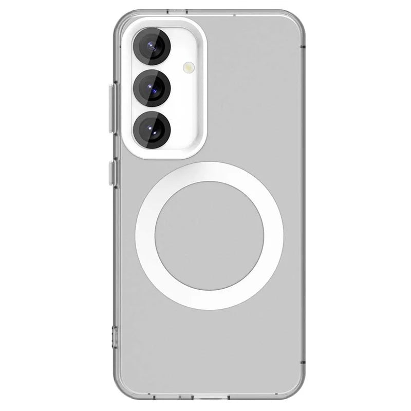 For Samsung A55 Case Cover Samsung Galaxy A55 Capa Transparent Annular Magnetic Matte Clear Wireless Charging Fundas Samsung A55